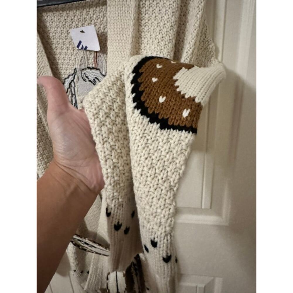 Blue B Western High Horse belted Horseshoe Cardigan M - Picture 12 of 12